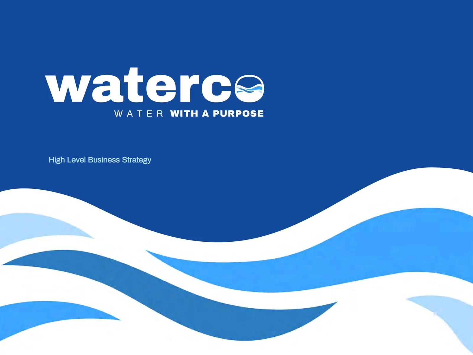 WaterCo business plan — page 1