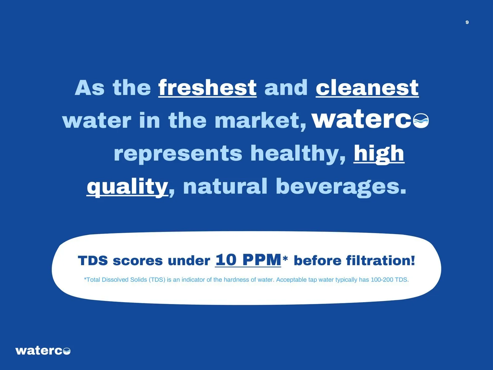 WaterCo business plan — page 9